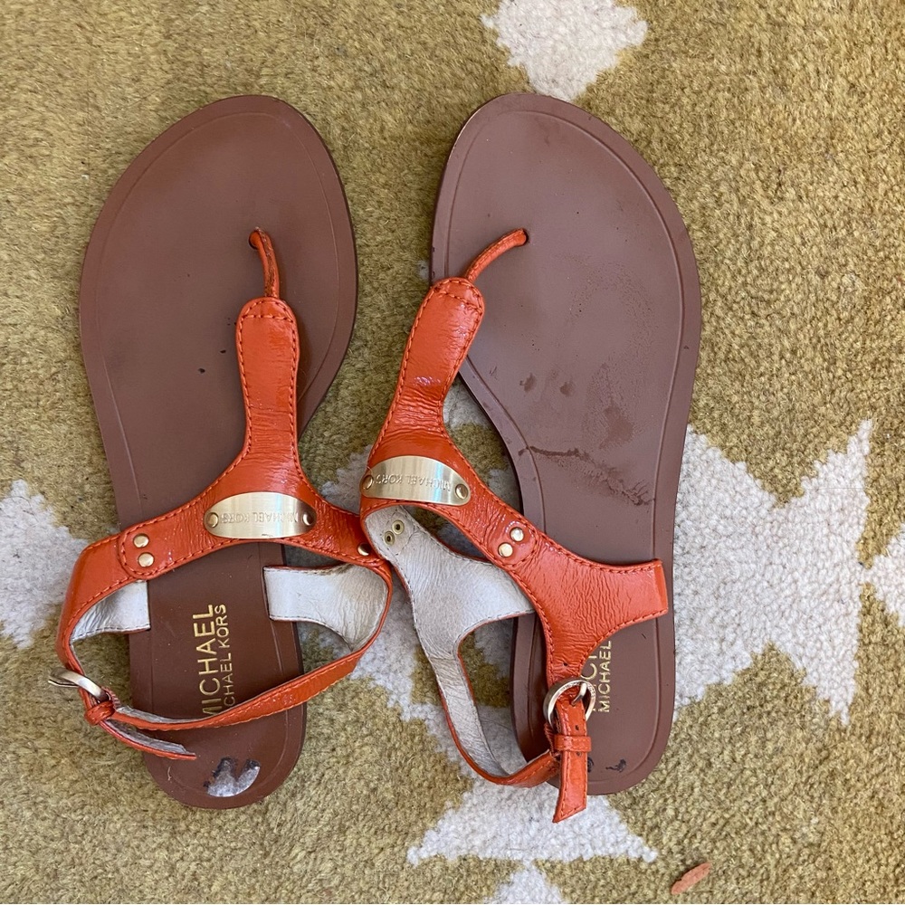 Michael Kors patent leather sandals